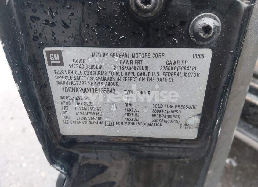 Photo 9 of 2007 Chevrolet Silverado 2500HD CLASSIC LT1 (VIN 1GCHK29D17E165843)