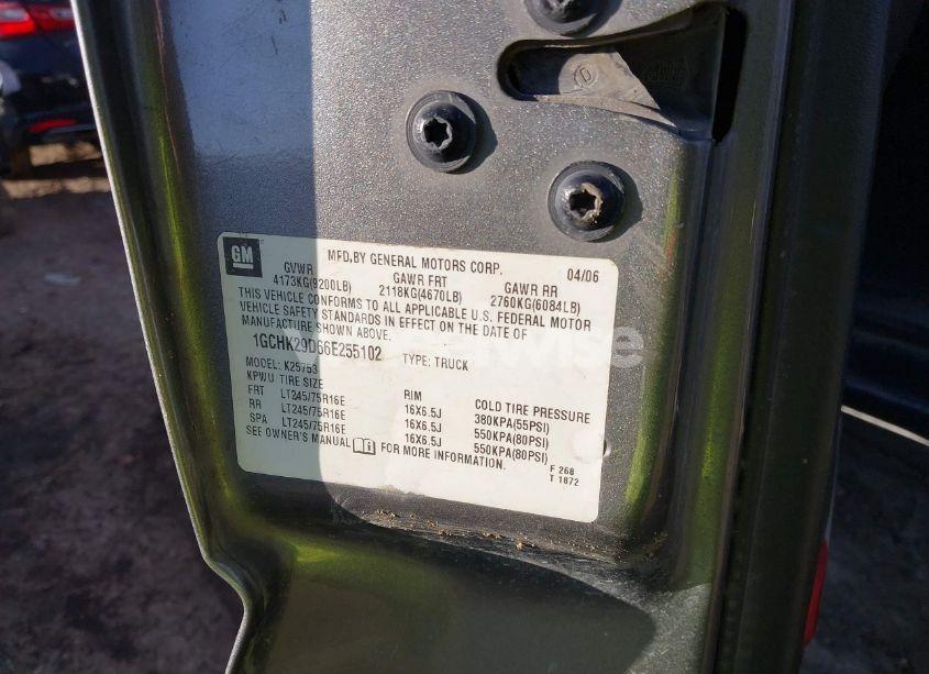 Photo 9 of 2006 Chevrolet Silverado 2500HD LT2 (VIN 1GCHK29D66E255102)