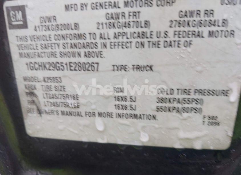 Photo 9 of 2001 Chevrolet Silverado 2500HD LS (VIN 1GCHK29G51E280267)