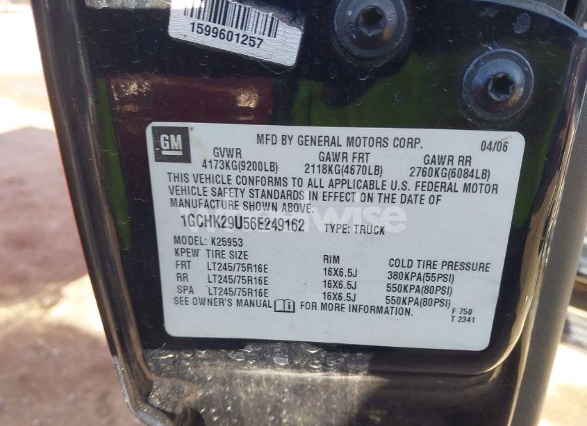 Photo 9 of 2006 Chevrolet Silverado 2500HD LT1 (VIN 1GCHK29U56E249162)