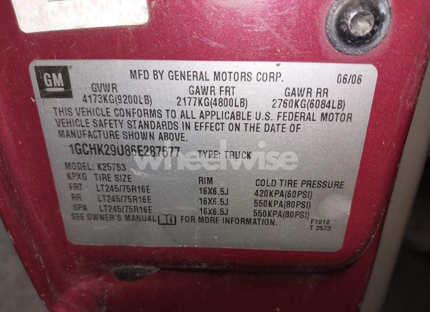 Photo 9 of 2006 Chevrolet Silverado 2500HD LT3 (VIN 1GCHK29U86E287677)