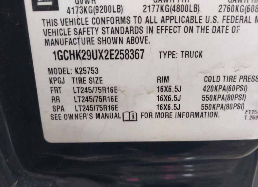 Photo 9 of 2002 Chevrolet Silverado 2500HD LS (VIN 1GCHK29UX2E258367)