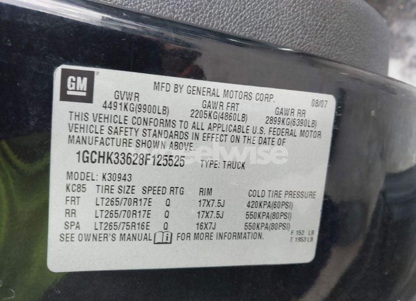 Photo 9 of 2008 Chevrolet Silverado 3500HD LTZ (VIN 1GCHK33628F125525)