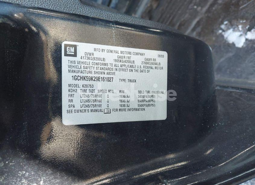 Photo 9 of 2009 Chevrolet Silverado 2500HD LT (VIN 1GCHK59K29E161027)