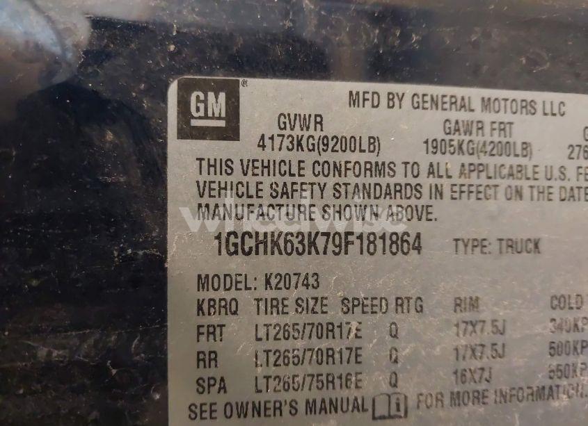 Photo 9 of 2009 Chevrolet Silverado 2500HD LTZ (VIN 1GCHK63K79F181864)