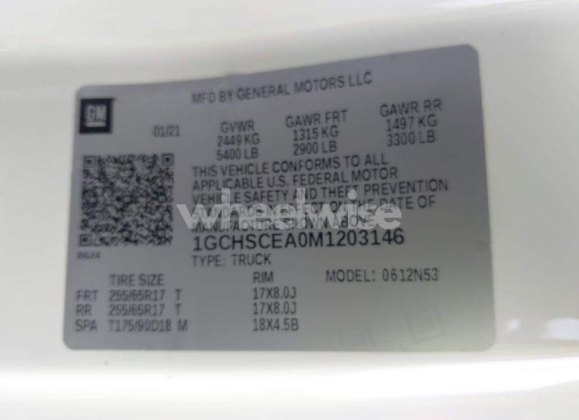 Photo 9 of 2021 Chevrolet Colorado 2WD LONG BOX LT (VIN 1GCHSCEA0M1203146)