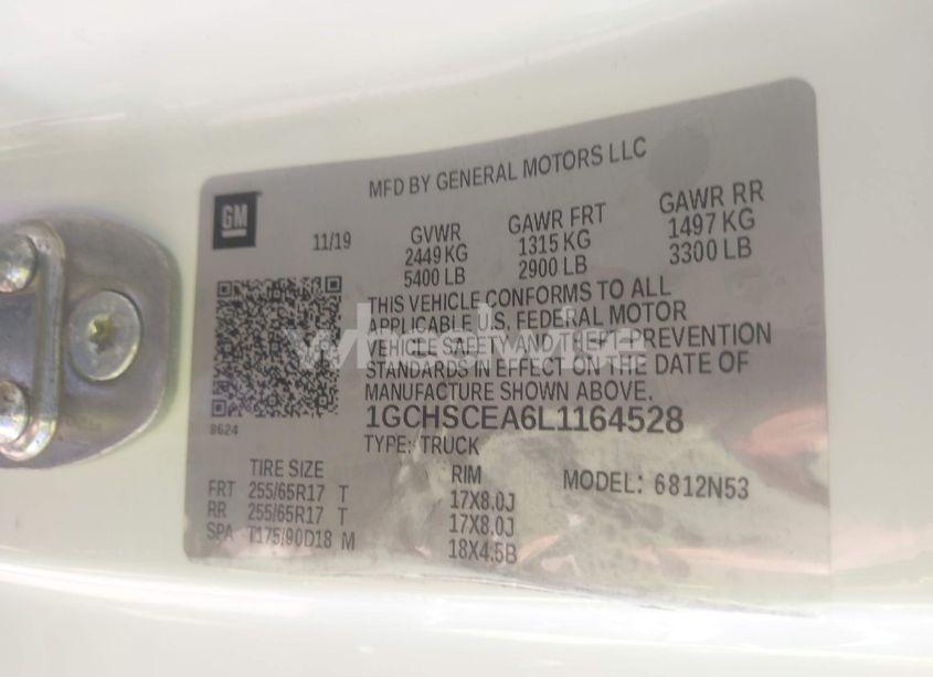 Photo 9 of 2020 Chevrolet Colorado 2WD LONG BOX LT (VIN 1GCHSCEA6L1164528)