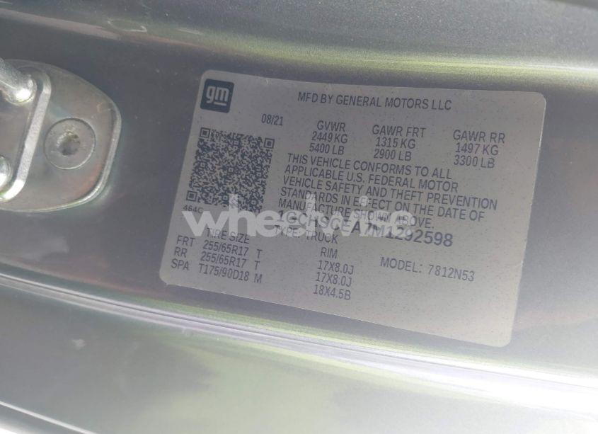 Photo 9 of 2021 Chevrolet Colorado 2WD LONG BOX LT (VIN 1GCHSCEA7M1292598)