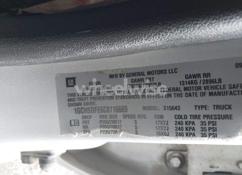 Photo 9 of 2012 Chevrolet Colorado 2LT (VIN 1GCHSDFE6C8116669)