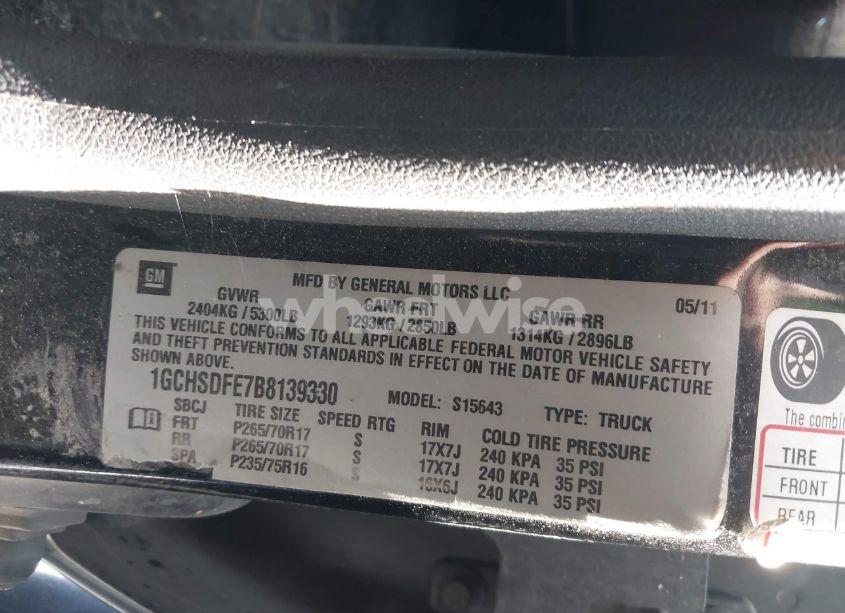 Photo 9 of 2011 Chevrolet Colorado 2LT (VIN 1GCHSDFE7B8139330)