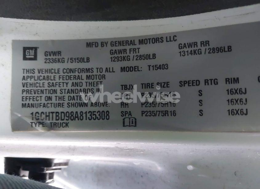 Photo 9 of 2010 Chevrolet Colorado WORK TRUCK (VIN 1GCHTBD98A8135308)