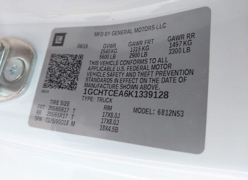 Photo 9 of 2019 Chevrolet Colorado LT (VIN 1GCHTCEA6K1339128)