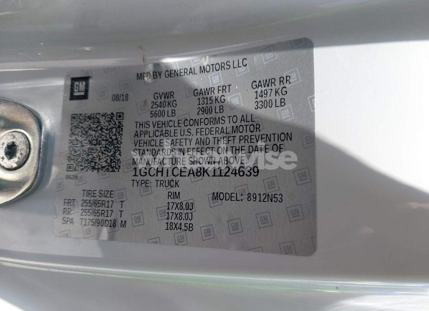 Photo 9 of 2019 Chevrolet Colorado LT (VIN 1GCHTCEA8K1124639)