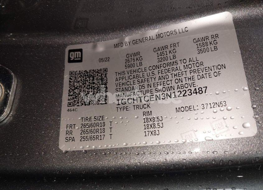 Photo 9 of 2022 Chevrolet Colorado 4WD LONG BOX LT (VIN 1GCHTCEN3N1223487)