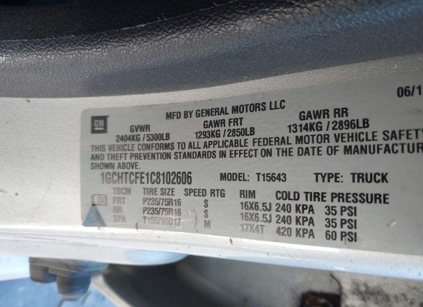 Photo 9 of 2012 Chevrolet Colorado 1LT (VIN 1GCHTCFE1C8102606)