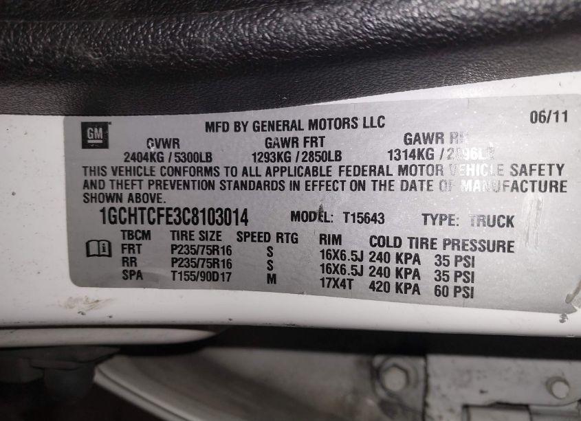 Photo 9 of 2012 Chevrolet Colorado 1LT (VIN 1GCHTCFE3C8103014)