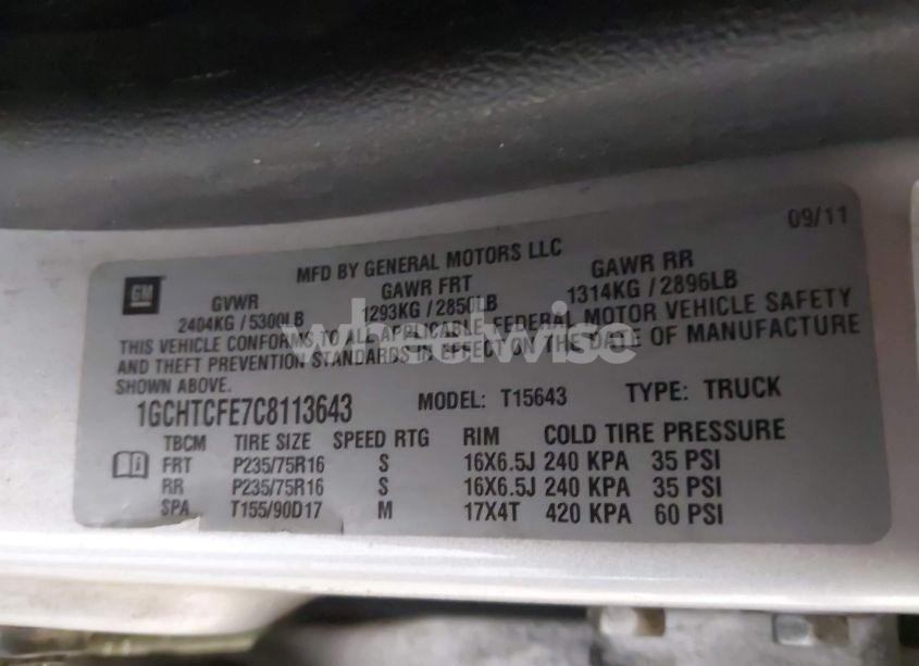 Photo 9 of 2012 Chevrolet Colorado 1LT (VIN 1GCHTCFE7C8113643)