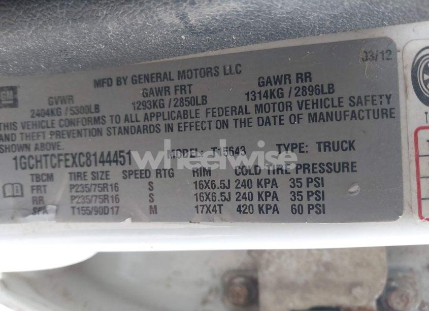 Photo 9 of 2012 Chevrolet Colorado 1LT (VIN 1GCHTCFEXC8144451)