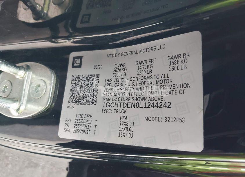 Photo 9 of 2020 Chevrolet Colorado 4WD LONG BOX Z71 (VIN 1GCHTDEN8L1244242)