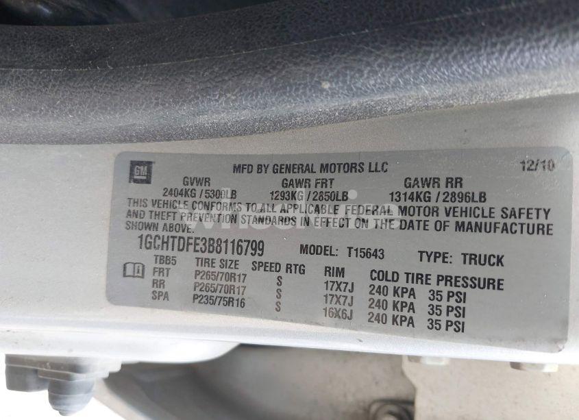 Photo 9 of 2011 Chevrolet Colorado 2LT (VIN 1GCHTDFE3B8116799)