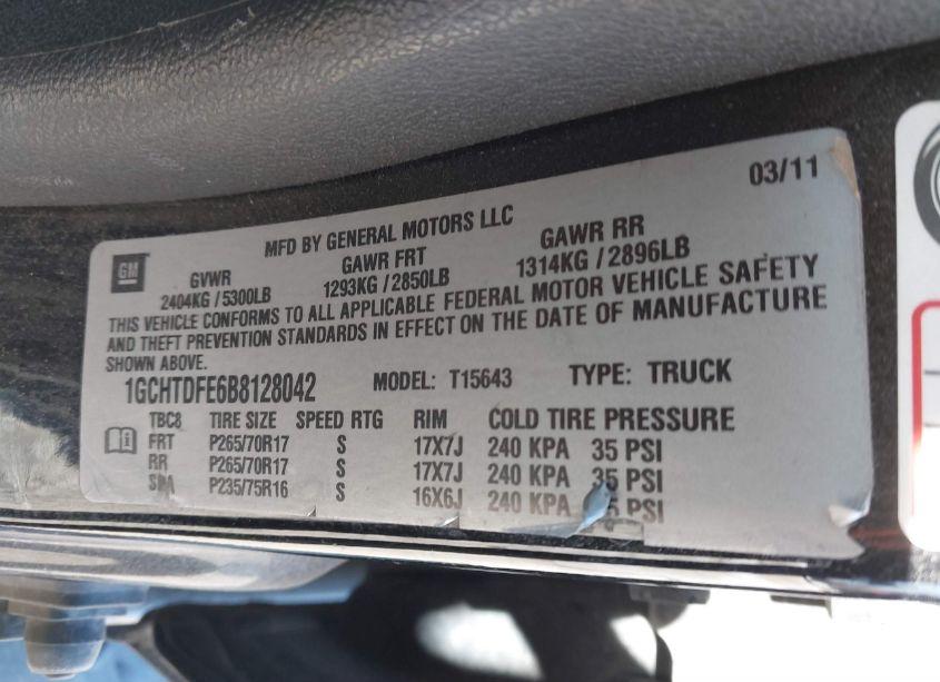 Photo 9 of 2011 Chevrolet Colorado 2LT (VIN 1GCHTDFE6B8128042)