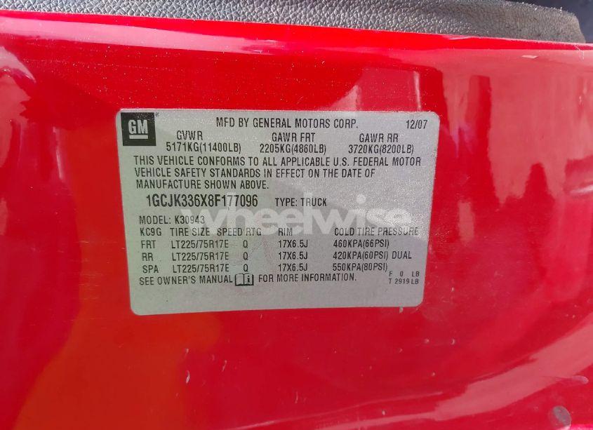 Photo 8 of 2008 Chevrolet Silverado 3500HD LT1 (VIN 1GCJK336X8F177096)