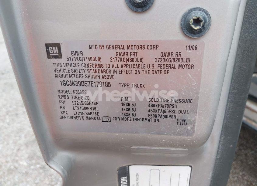 Photo 8 of 2007 Chevrolet Silverado 3500 CLASSIC LT1 (VIN 1GCJK39D57E179185)