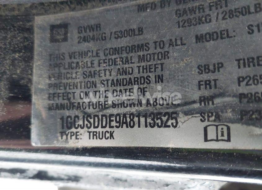 Photo 9 of 2010 Chevrolet Colorado 2LT (VIN 1GCJSDDE9A8113525)