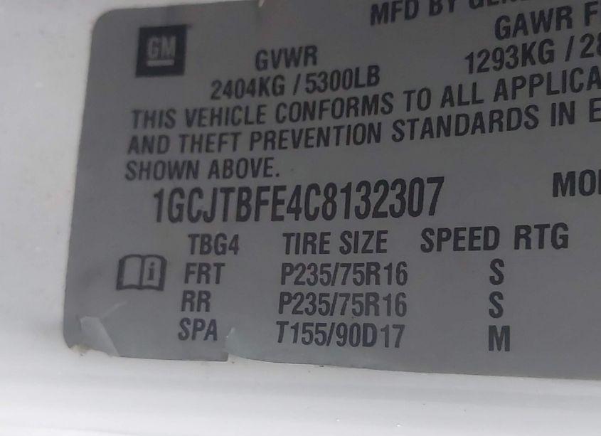 Photo 9 of 2012 Chevrolet Colorado WORK TRUCK (VIN 1GCJTBFE4C8132307)