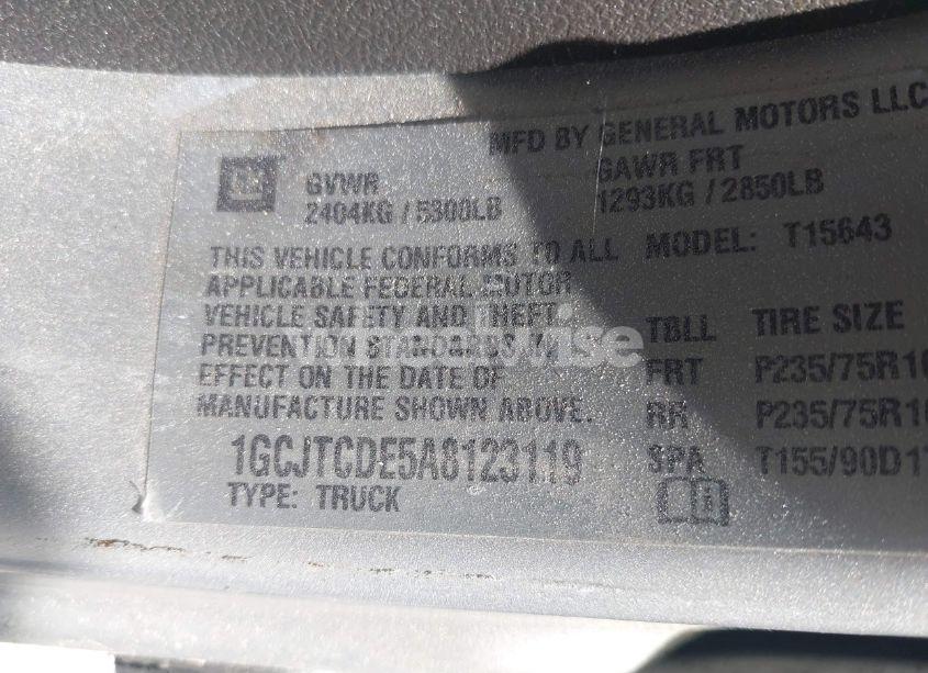 Photo 9 of 2010 Chevrolet Colorado 1LT (VIN 1GCJTCDE5A8123119)