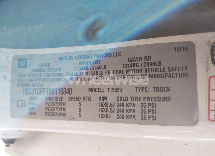 Photo 9 of 2011 Chevrolet Colorado 1LT (VIN 1GCJTCFE4B8116340)