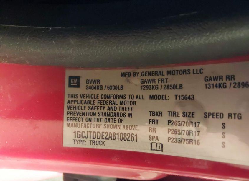 Photo 9 of 2010 Chevrolet Colorado 2LT (VIN 1GCJTDDE2A8108261)