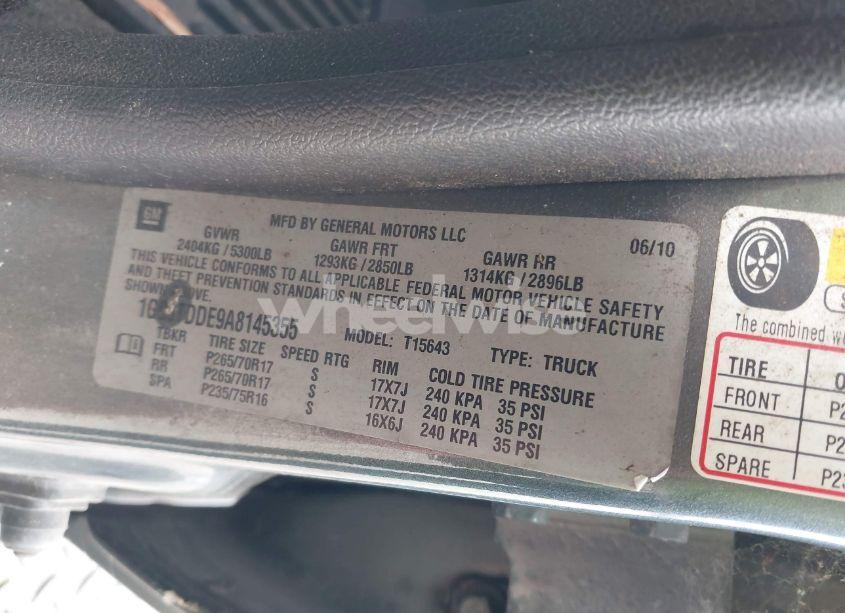 Photo 9 of 2010 Chevrolet Colorado 2LT (VIN 1GCJTDDE9A8145355)