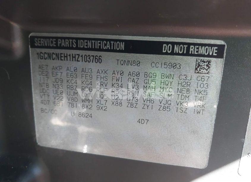 Photo 9 of 2017 Chevrolet Silverado 1500 WT (VIN 1GCNCNEH1HZ103766)