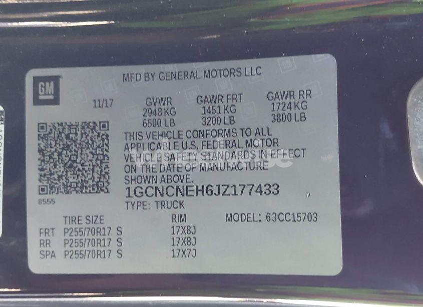 Photo 9 of 2018 Chevrolet Silverado 1500 LS (VIN 1GCNCNEH6JZ177433)