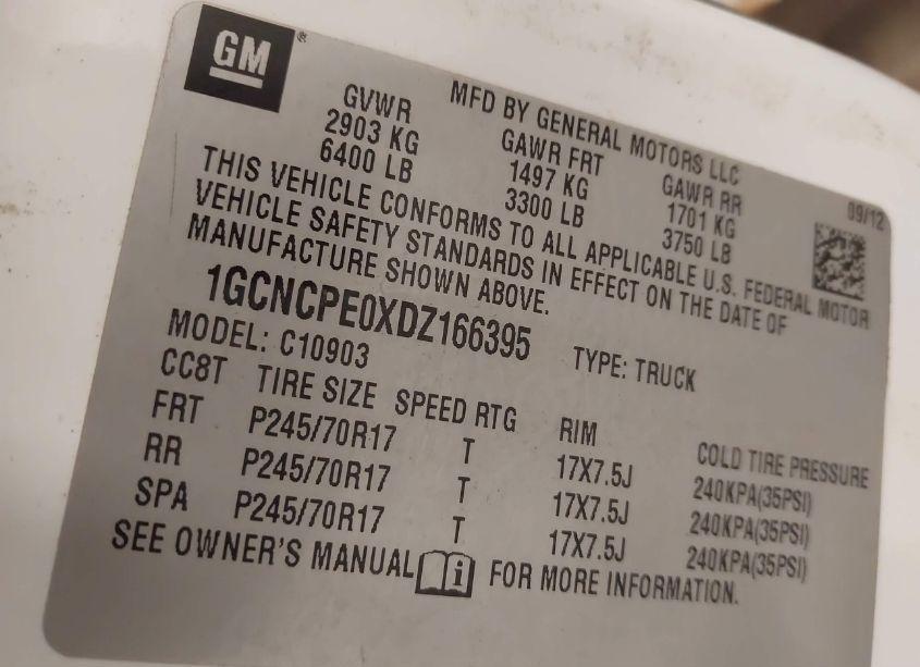 Photo 9 of 2013 Chevrolet Silverado 1500 WORK TRUCK (VIN 1GCNCPE0XDZ166395)