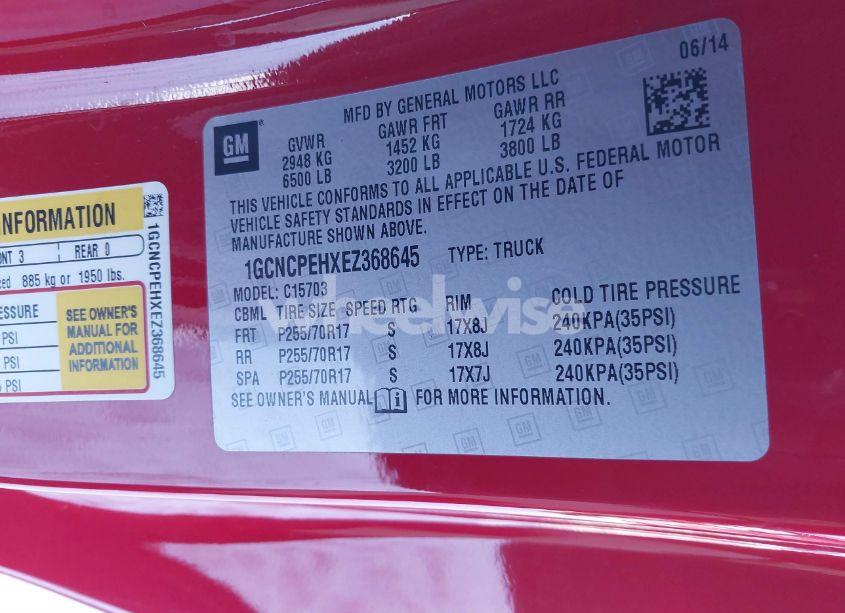 Photo 9 of 2014 Chevrolet Silverado 1500 WORK TRUCK 1WT (VIN 1GCNCPEHXEZ368645)