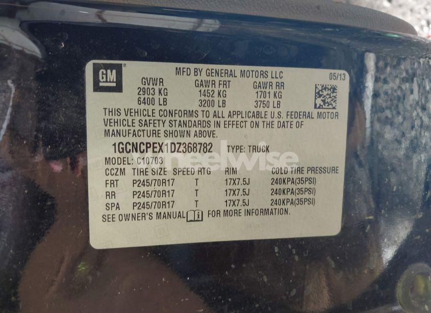 Photo 9 of 2013 Chevrolet Silverado 1500 WORK TRUCK (VIN 1GCNCPEX1DZ368782)