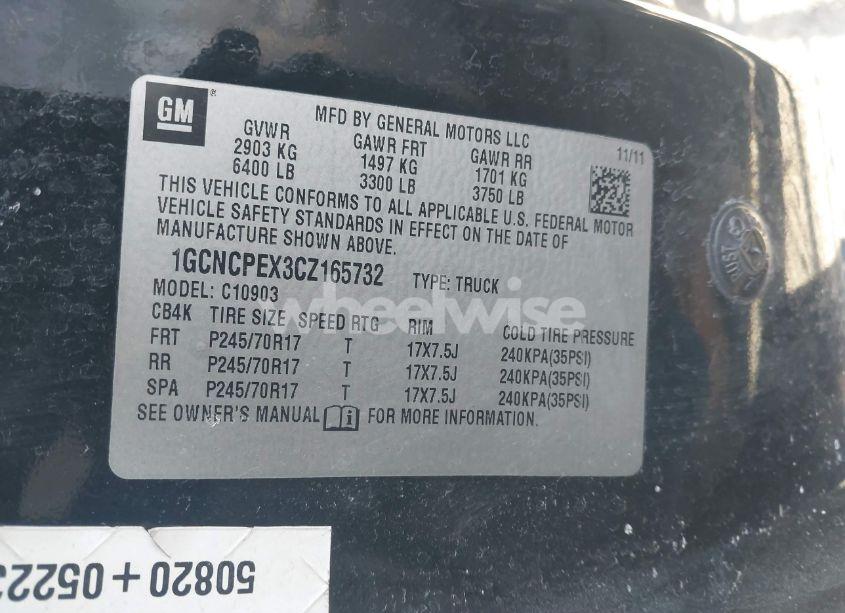 Photo 9 of 2012 Chevrolet Silverado 1500 WORK TRUCK (VIN 1GCNCPEX3CZ165732)