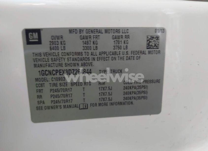 Photo 9 of 2013 Chevrolet Silverado 1500 WORK TRUCK (VIN 1GCNCPEX3DZ264844)