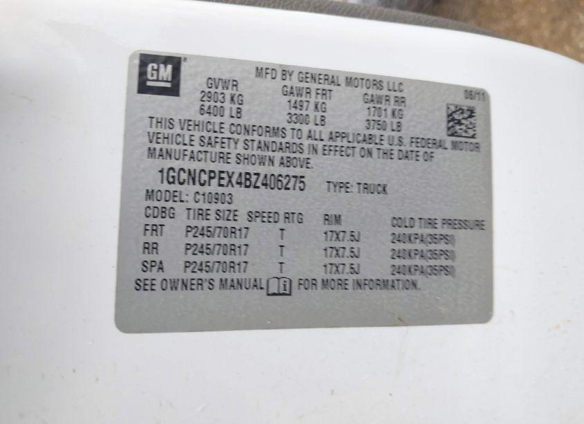 Photo 9 of 2011 Chevrolet Silverado 1500 WORK TRUCK (VIN 1GCNCPEX4BZ406275)