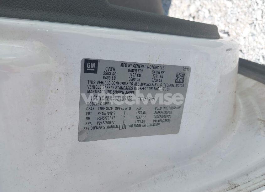 Photo 9 of 2012 Chevrolet Silverado 1500 WORK TRUCK (VIN 1GCNCPEX4CZ106138)