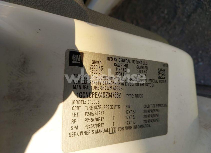 Photo 9 of 2013 Chevrolet Silverado 1500 WORK TRUCK (VIN 1GCNCPEX4DZ347862)