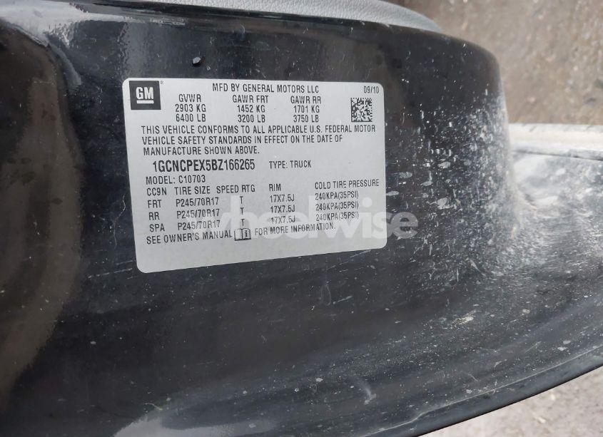 Photo 9 of 2011 Chevrolet Silverado 1500 WORK TRUCK (VIN 1GCNCPEX5BZ166265)