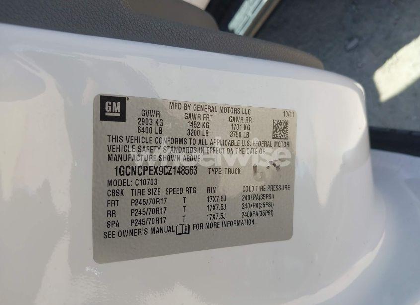 Photo 9 of 2012 Chevrolet Silverado 1500 WORK TRUCK (VIN 1GCNCPEX9CZ148563)