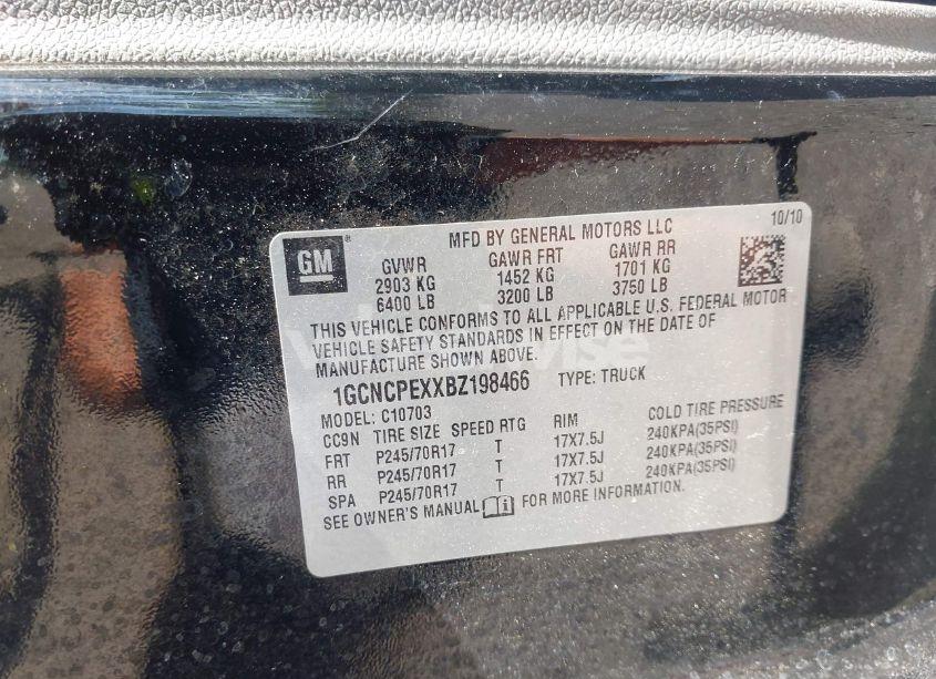 Photo 9 of 2011 Chevrolet Silverado 1500 WORK TRUCK (VIN 1GCNCPEXXBZ198466)