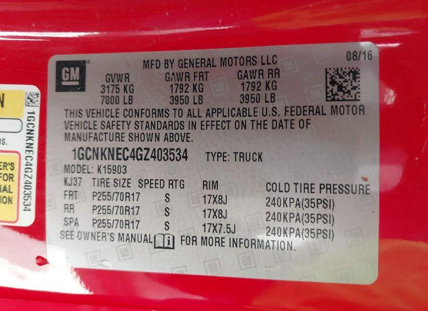 Photo 9 of 2016 Chevrolet Silverado 1500 LS (VIN 1GCNKNEC4GZ403534)