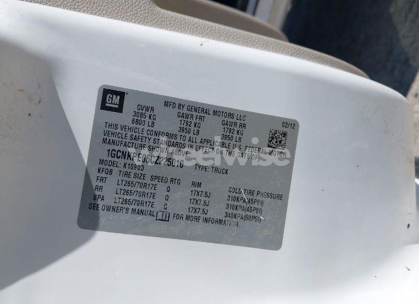 Photo 9 of 2012 Chevrolet Silverado 1500 WORK TRUCK (VIN 1GCNKPE06CZ225010)