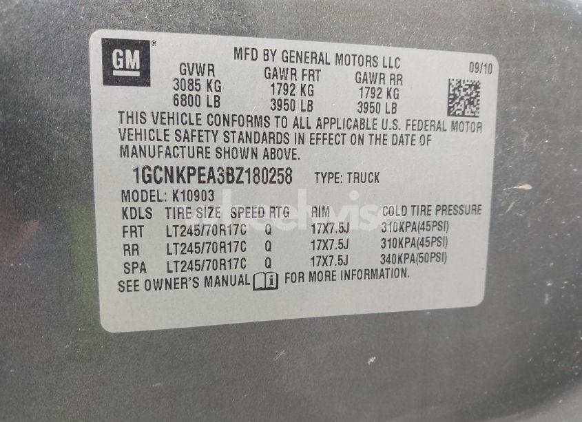 Photo 9 of 2011 Chevrolet Silverado 1500 WORK TRUCK (VIN 1GCNKPEA3BZ180258)