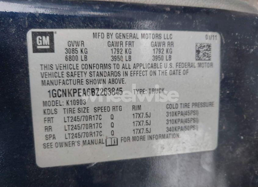 Photo 9 of 2011 Chevrolet Silverado 1500 WORK TRUCK (VIN 1GCNKPEA6BZ263845)